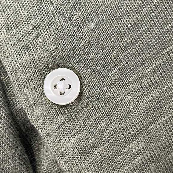 Banana Republic Men's 100% Linen Olive Green Short Sleeve Button Front Shirt XL - Picture 7 of 7